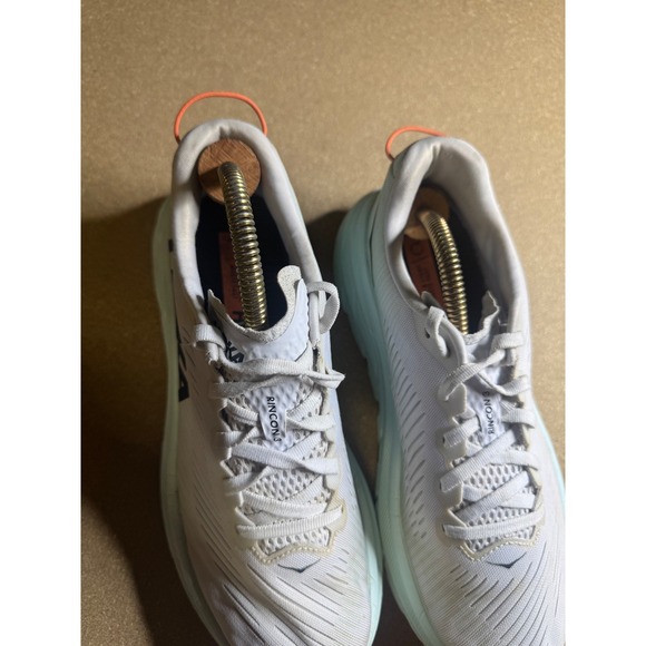Hoka Rincon 3 Running Shoes Light Blue White Orange Mens Sneakers 1121370 main image 5